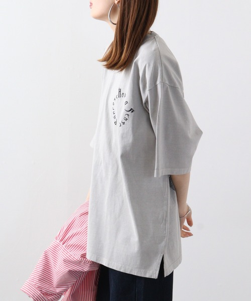 RE730 古着風ロゴプリント半袖Tシャツ（Tシャツ/カットソー）｜RE730（アールイーセブンサーティー）