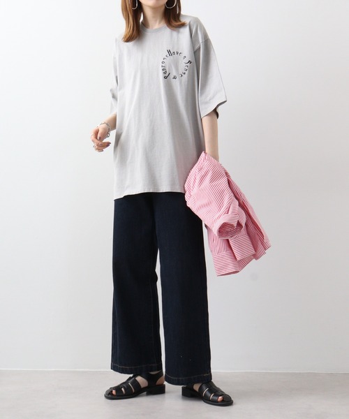RE730 古着風ロゴプリント半袖Tシャツ（Tシャツ/カットソー）｜RE730（アールイーセブンサーティー）
