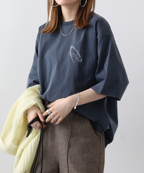 RE730 古着風ロゴプリント半袖Tシャツ（Tシャツ/カットソー）｜RE730（アールイーセブンサーティー）