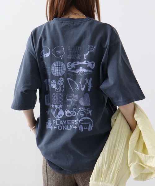 RE730 古着風ロゴプリント半袖Tシャツ（Tシャツ/カットソー）｜RE730（アールイーセブンサーティー）
