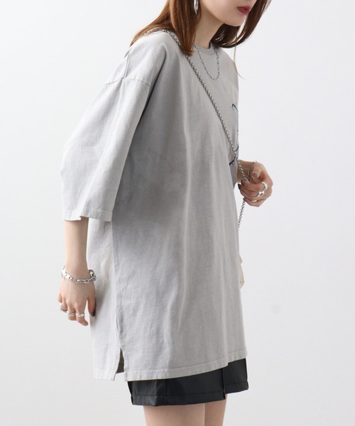 RE730 古着風ロゴプリント半袖Tシャツ（Tシャツ/カットソー）｜RE730（アールイーセブンサーティー）