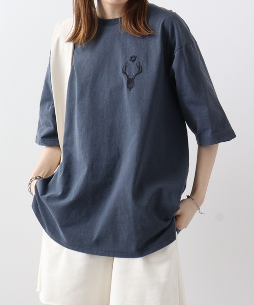 RE730 古着風ロゴプリント半袖Tシャツ（Tシャツ/カットソー）｜RE730（アールイーセブンサーティー）