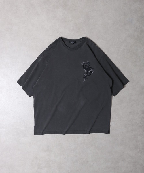 RE730 古着風ロゴプリント半袖Tシャツ（Tシャツ/カットソー）｜RE730（アールイーセブンサーティー）