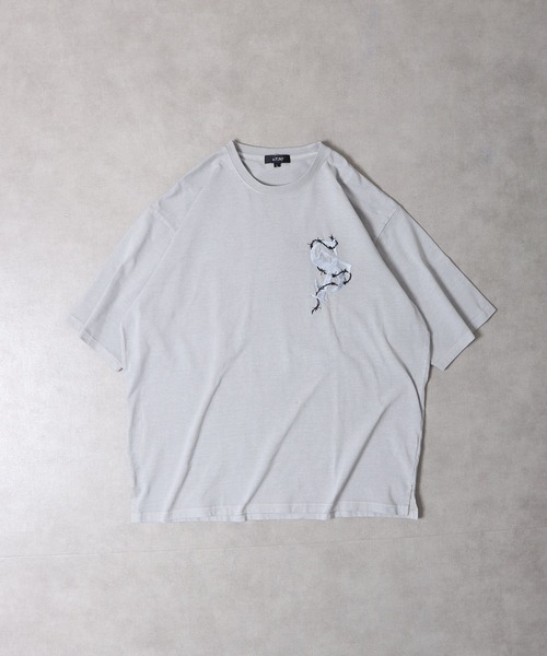 RE730 古着風ロゴプリント半袖Tシャツ（Tシャツ/カットソー）｜RE730（アールイーセブンサーティー）