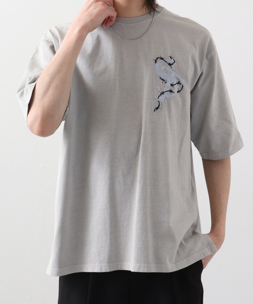 RE730 古着風ロゴプリント半袖Tシャツ（Tシャツ/カットソー）｜RE730（アールイーセブンサーティー）