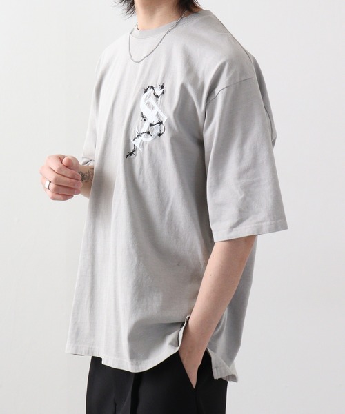 RE730 古着風ロゴプリント半袖Tシャツ（Tシャツ/カットソー）｜RE730（アールイーセブンサーティー）