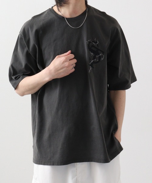 RE730 古着風ロゴプリント半袖Tシャツ（Tシャツ/カットソー）｜RE730（アールイーセブンサーティー）