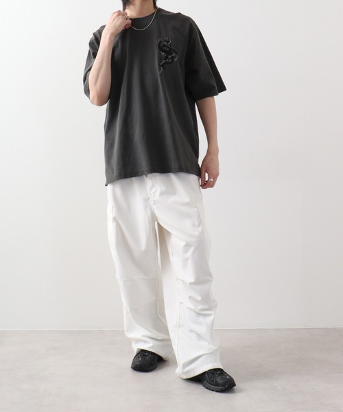 RE730 古着風ロゴプリント半袖Tシャツ（Tシャツ/カットソー）｜RE730（アールイーセブンサーティー）