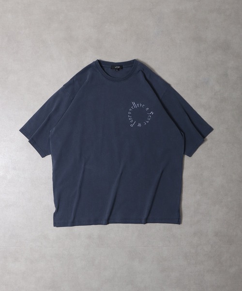 RE730 古着風ロゴプリント半袖Tシャツ（Tシャツ/カットソー）｜RE730（アールイーセブンサーティー）