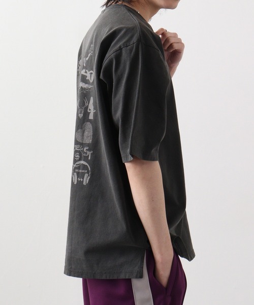 RE730 古着風ロゴプリント半袖Tシャツ（Tシャツ/カットソー）｜RE730（アールイーセブンサーティー）