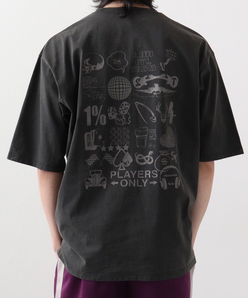 RE730 古着風ロゴプリント半袖Tシャツ（Tシャツ/カットソー）｜RE730（アールイーセブンサーティー）