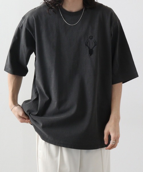 RE730(アールイーセブンサーティー)の「Vintage logo print short sleeve T-shirt / 古着風ロゴプリント半袖Tシャツ unisex(Tシャツ/カットソー・メンズ・ピンク系その他/グレー系その他/ブルー系その他2/ブラック系その他2/グレー系その他2/ブラック/ブルー系その他3/グレー/ピンク/ブルー系その他/ブラック系その他/ブラック系その他3/グレー系その他3・M/L)」の17枚目の写真