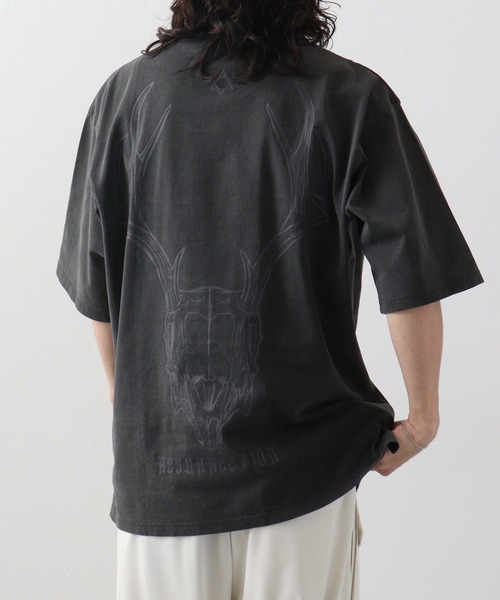 RE730(アールイーセブンサーティー)の「Vintage logo print short sleeve T-shirt / 古着風ロゴプリント半袖Tシャツ unisex(Tシャツ/カットソー・メンズ・ピンク系その他/グレー系その他/ブルー系その他2/ブラック系その他2/グレー系その他2/ブラック/ブルー系その他3/グレー/ピンク/ブルー系その他/ブラック系その他/ブラック系その他3/グレー系その他3・M/L)」の19枚目の写真