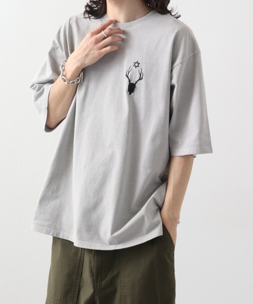 RE730 古着風ロゴプリント半袖Tシャツ（Tシャツ/カットソー）｜RE730（アールイーセブンサーティー）