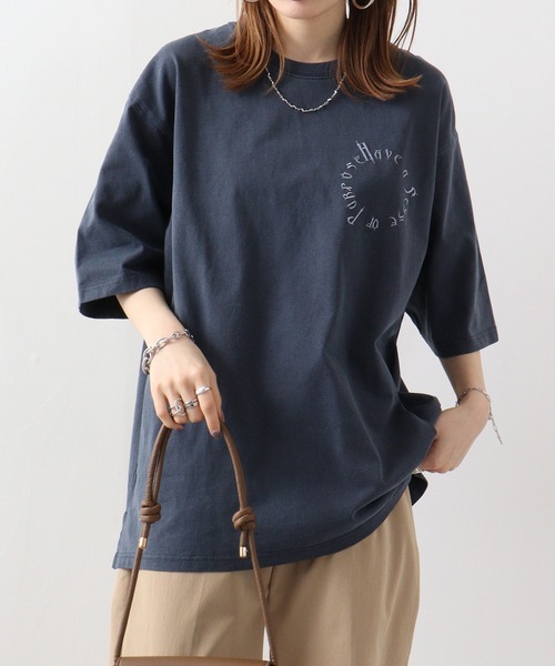 RE730 古着風ロゴプリント半袖Tシャツ（Tシャツ/カットソー）｜RE730（アールイーセブンサーティー）