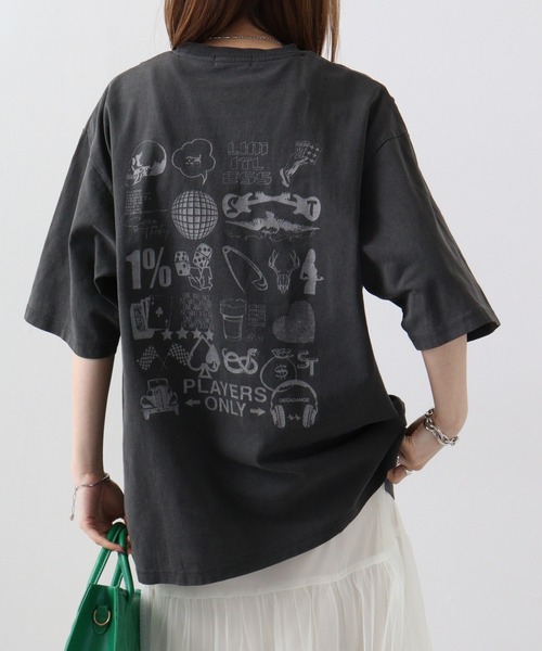 RE730 古着風ロゴプリント半袖Tシャツ（Tシャツ/カットソー）｜RE730（アールイーセブンサーティー）