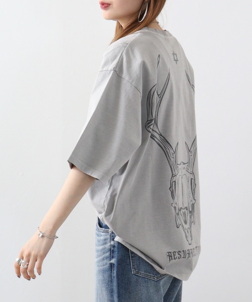 RE730 古着風ロゴプリント半袖Tシャツ（Tシャツ/カットソー）｜RE730（アールイーセブンサーティー）