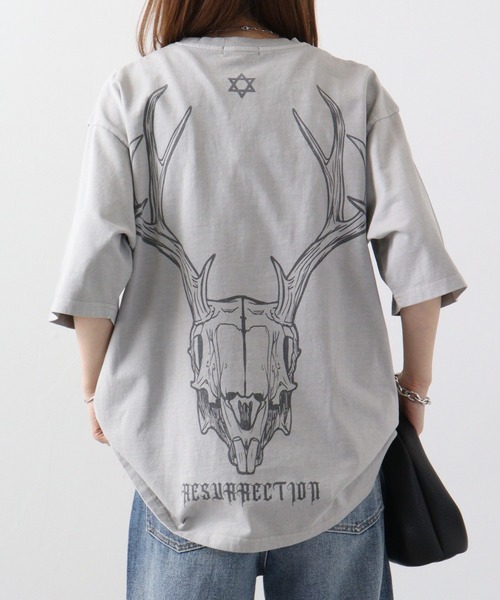 RE730 古着風ロゴプリント半袖Tシャツ（Tシャツ/カットソー）｜RE730（アールイーセブンサーティー）