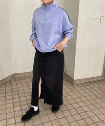 KBF | 『とみい×KBF』ショルダーラインハーフZIPプルオーバー(Tシャツ/カットソー)