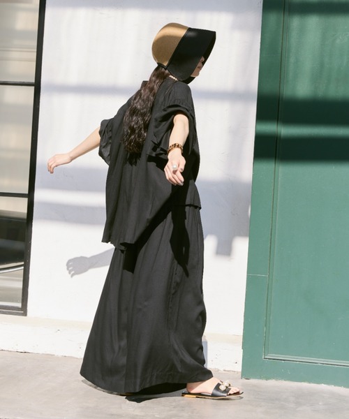 manana suerte（マニャーナスエルテ）の「レーヨンギャザーワイドパンツ（その他パンツ・レディース・ブラック/ブルー/ピンク・FREE）」の21枚目の写真