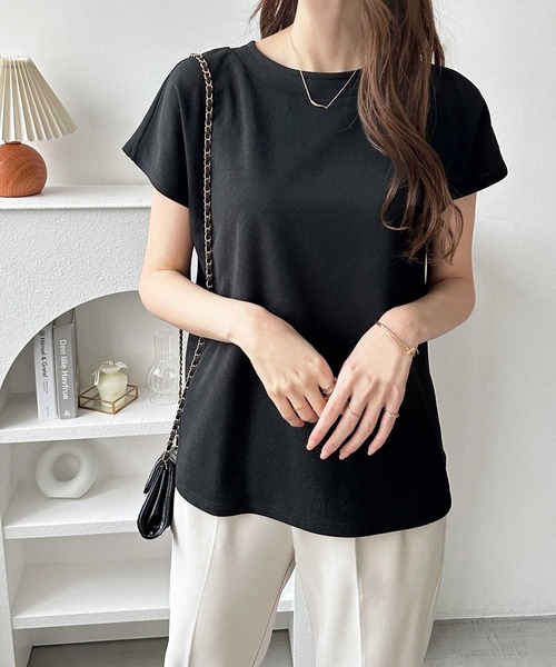 GeeRA(ジーラ)の「前後2WAYジップTシャツブラウス(シャツ/ブラウス・レディース・ブラック/オフホワイト・MEDIUM/LARGE)」の5枚目の写真