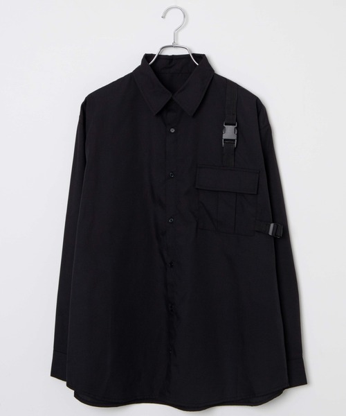 Figments（フィグメンツ）の「ベルテッドLSシャツ（シャツ/ブラウス・レディース・ブラック/グレー・SMALL/MEDIUM）」の14枚目の写真