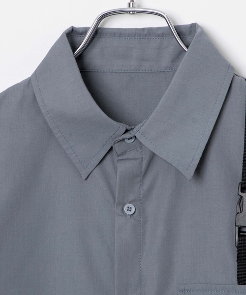 Figments（フィグメンツ）の「ベルテッドLSシャツ（シャツ/ブラウス・レディース・ブラック/グレー・SMALL/MEDIUM）」の15枚目の写真