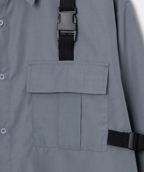Figments（フィグメンツ）の「ベルテッドLSシャツ（シャツ/ブラウス・レディース・ブラック/グレー・SMALL/MEDIUM）」の16枚目の写真