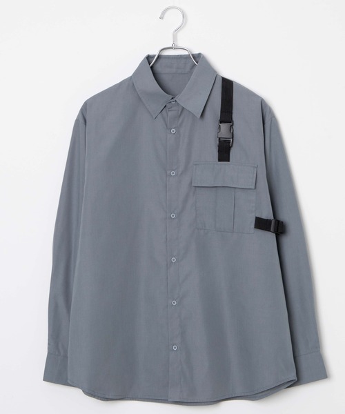 Figments（フィグメンツ）の「ベルテッドLSシャツ（シャツ/ブラウス・レディース・ブラック/グレー・SMALL/MEDIUM）」の21枚目の写真