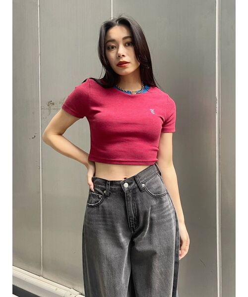 ボーダーコンパクトTシャツ（Tシャツ/カットソー）｜EVRIS（エヴリス）