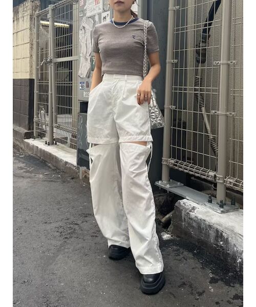 EVRIS（エヴリス）の「ボーダーコンパクトTシャツ（Tシャツ/カットソー・レディース・レッド/イエロー/ベージュ/ブラック・FREE）」の11枚目の写真