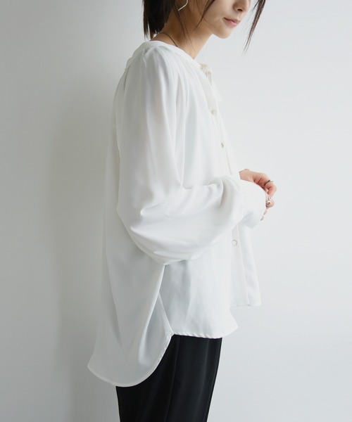 and it_(アンドイット)の「防汚加工リボンブラウス(シャツ/ブラウス・レディース・オフホワイト・M-L)」の11枚目の写真