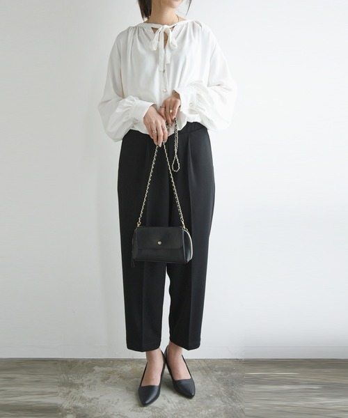 and it_(アンドイット)の「防汚加工リボンブラウス(シャツ/ブラウス・レディース・オフホワイト・M-L)」の6枚目の写真