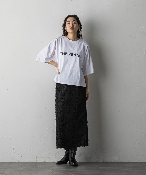 MAYSON GREY（メイソングレイ）の「ツッキリジャカードIラインスカート≪セットアップ対応≫（スカート・レディース・ベージュ/ブラック・M）」の4枚目の写真