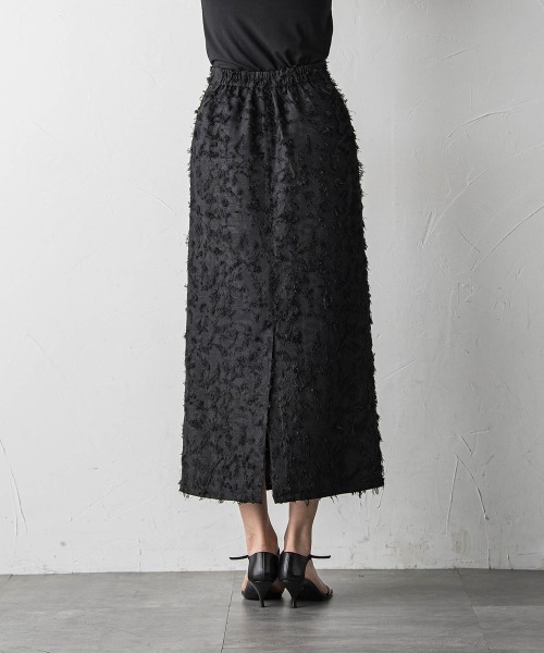 MAYSON GREY（メイソングレイ）の「ツッキリジャカードIラインスカート≪セットアップ対応≫（スカート・レディース・ベージュ/ブラック・M）」の10枚目の写真