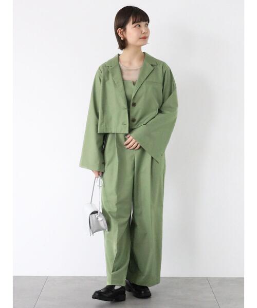 ehka sopo(エヘカソポ)の「サイドスリットサロペット(セットアップ可)(その他パンツ・レディース・グレー/カーキ/ブラック・F)」の4枚目の写真