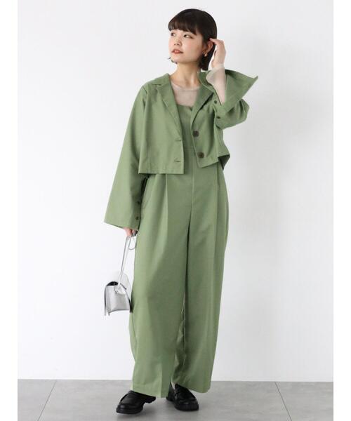 ehka sopo(エヘカソポ)の「サイドスリットサロペット(セットアップ可)(その他パンツ・レディース・グレー/カーキ/ブラック・F)」の5枚目の写真