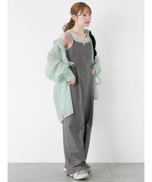 ehka sopo(エヘカソポ)の「サイドスリットサロペット(セットアップ可)(その他パンツ・レディース・グレー/カーキ/ブラック・F)」の7枚目の写真