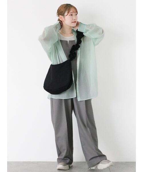 ehka sopo(エヘカソポ)の「サイドスリットサロペット(セットアップ可)(その他パンツ・レディース・グレー/カーキ/ブラック・F)」の8枚目の写真