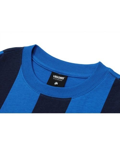 Ressaca(レサーカ)の「オーバーサイズ ユニフォームデザイン ロゴプリントストライプゲームシャツ ブロークコア(Tシャツ/カットソー・メンズ・ブルー/オレンジ・M/L/XL)」の4枚目の写真