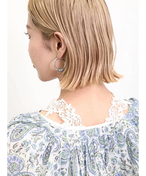 Samansa Mos2 blue(サマンサモスモスブルー)の「花レース付タンク(Tシャツ/カットソー・レディース・オフホワイト/ブラック・F)」の17枚目の写真