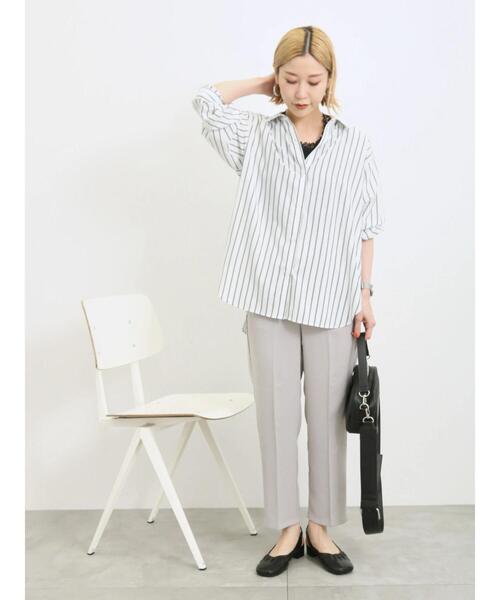 Samansa Mos2 blue(サマンサモスモスブルー)の「花レース付タンク(Tシャツ/カットソー・レディース・オフホワイト/ブラック・F)」の7枚目の写真