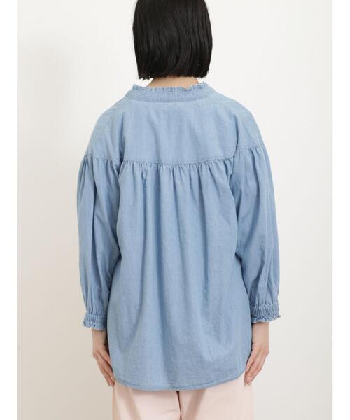 ぷー★新品★sm2★ソフトデニム＊ギャザーブラウス⁺セットアップでも ぷー様専用☆新品☆sm2☆ソフトデニム＊ギャザーブラウス