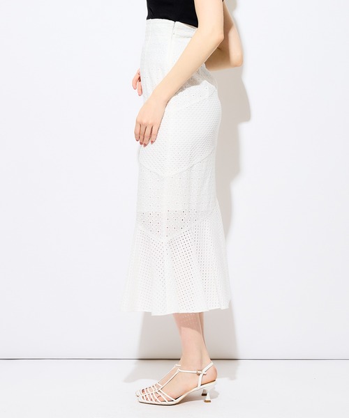 DEICY(デイシー)の「コットンレースマーメイドスカート(スカート・レディース・ブラック/オフホワイト/ピンク・0/1)」の8枚目の写真