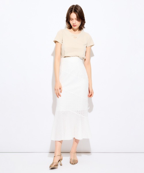 DEICY(デイシー)の「コットンレースマーメイドスカート(スカート・レディース・ブラック/オフホワイト/ピンク・0/1)」の19枚目の写真