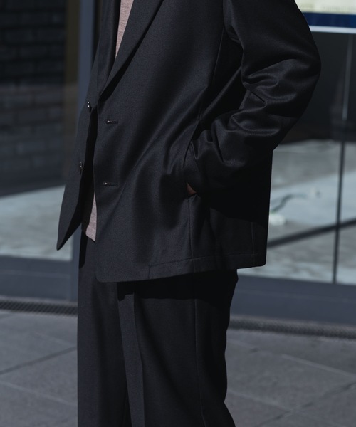 セール】ウォッシャブル WO/PE ストレッチサキソニー オーバーサイズド