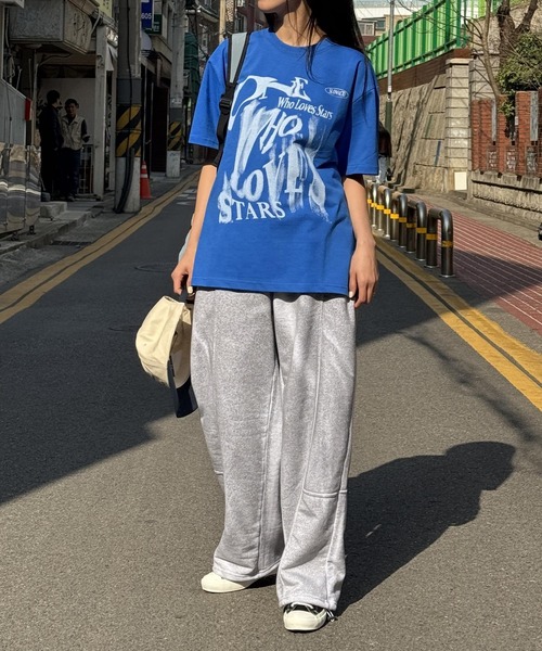 SLOWACID（スローアシッド）の「【UNISEX】SLOW ACID／GRAIN LOGO T 2118249（Tシャツ/カットソー・レディース・ブラック/ライトグレー/チャコール/ブルー・SMALL/MEDIUM/LARGE）」の10枚目の写真