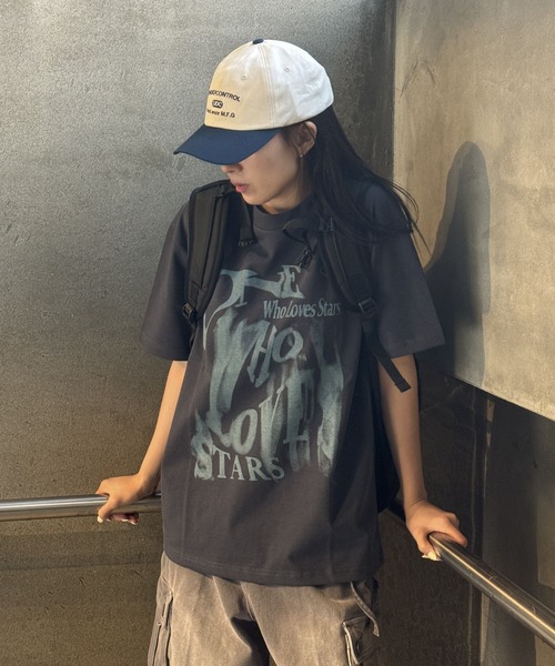 SLOWACID（スローアシッド）の「【UNISEX】SLOW ACID／GRAIN LOGO T 2118249（Tシャツ/カットソー・レディース・ブラック/ライトグレー/チャコール/ブルー・SMALL/MEDIUM/LARGE）」の18枚目の写真