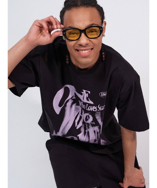 SLOWACID（スローアシッド）の「【UNISEX】SLOW ACID／GRAIN LOGO T 2118249（Tシャツ/カットソー・レディース・ブラック/ライトグレー/チャコール/ブルー・SMALL/MEDIUM/LARGE）」の21枚目の写真