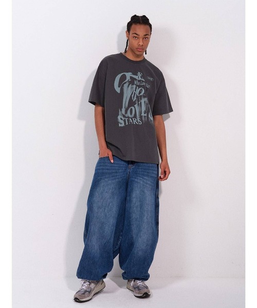 SLOWACID（スローアシッド）の「【UNISEX】SLOW ACID／GRAIN LOGO T 2118249（Tシャツ/カットソー・レディース・ブラック/ライトグレー/チャコール/ブルー・SMALL/MEDIUM/LARGE）」の22枚目の写真